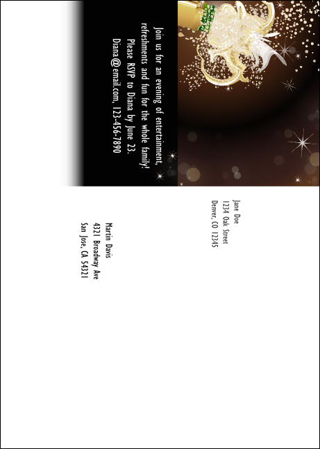 Champagne Bistro Postcard Mailer Product Back