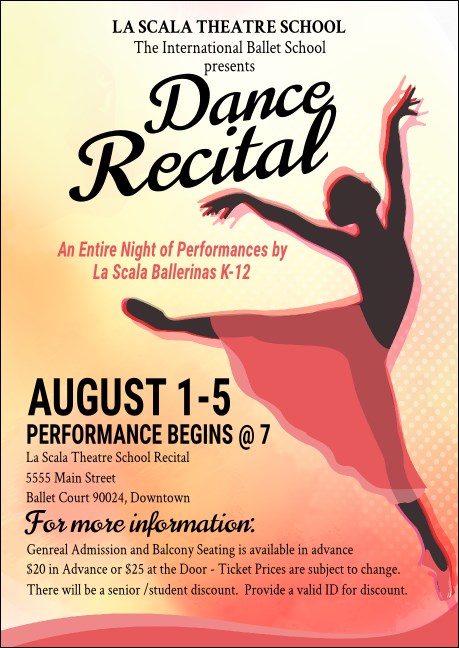 Dance Silhouette Postcard Mailer
