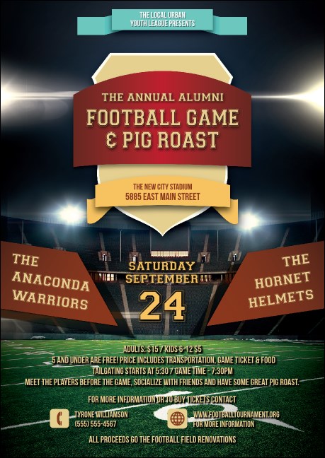 Football Lights Postcard Mailer Product Front