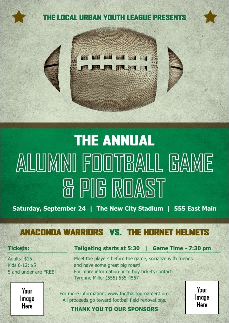 Football Green Postcard Mailer