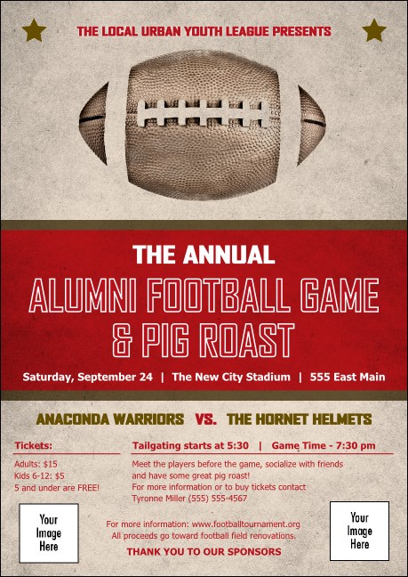 Football Red Postcard Mailer