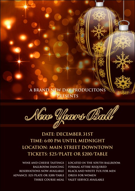 Golden Ornament Postcard Mailer Product Front