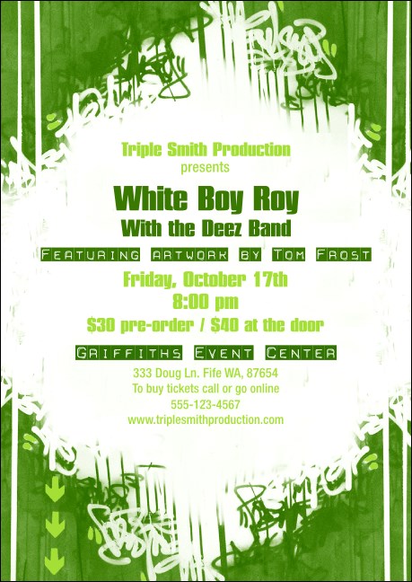 Hip Hop Green Postcard Mailer