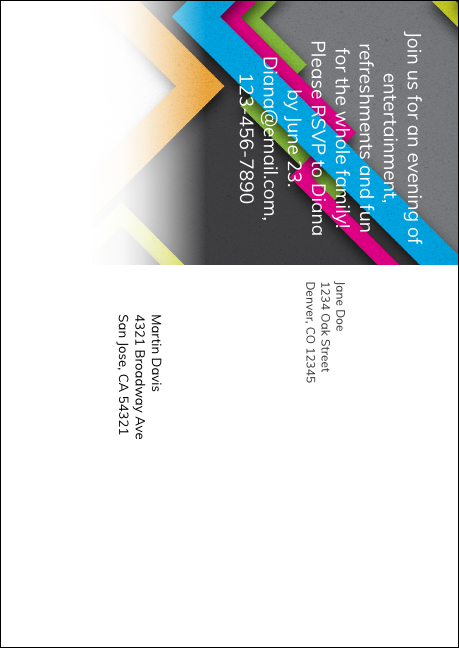 Retro Colors Postcard Mailer Product Back