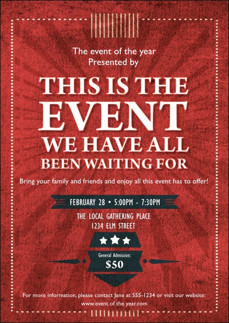 Retro Sunburst Postcard Mailer