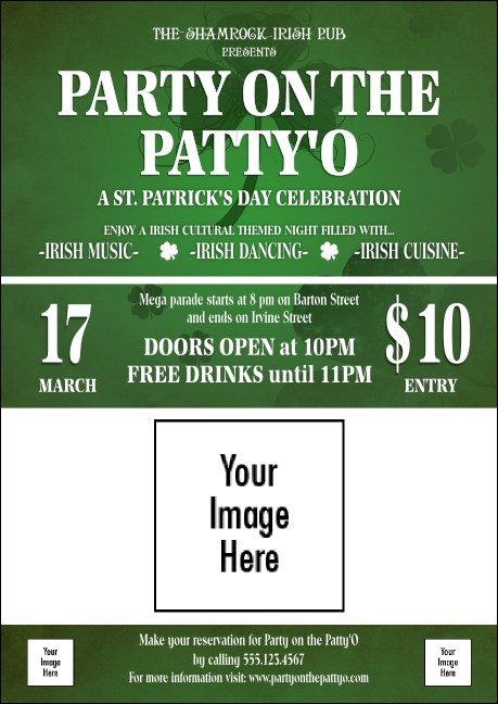 St. Patrick's Day Shamrock Postcard Mailer