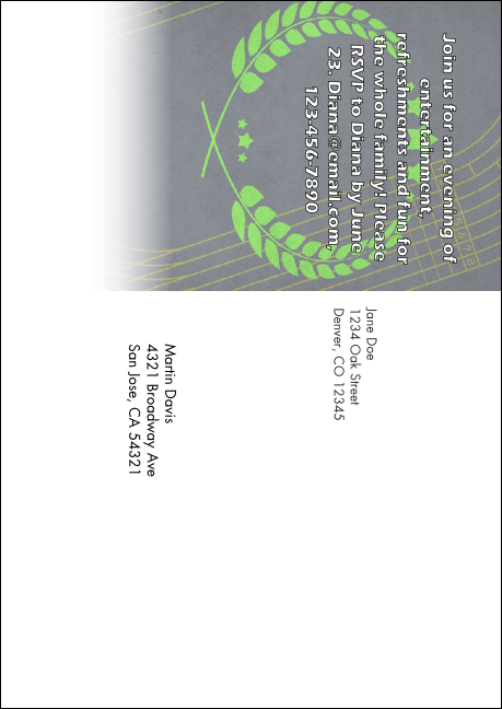 Track and Field Postcard Mailer Product Back