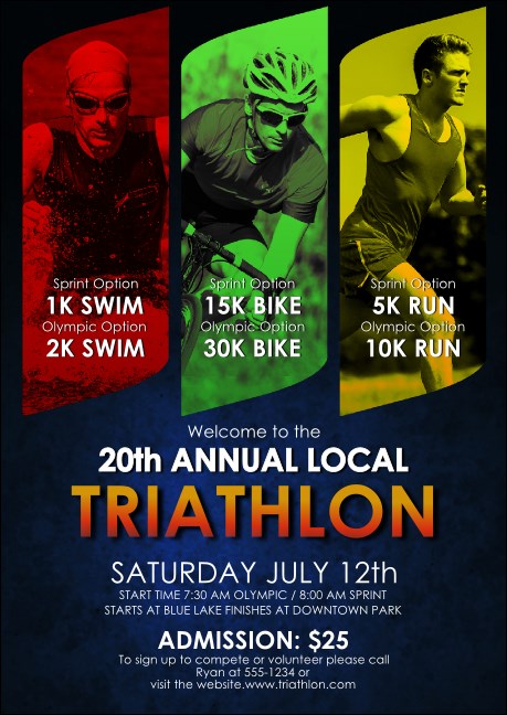 Triathlon Postcard Mailer Product Front