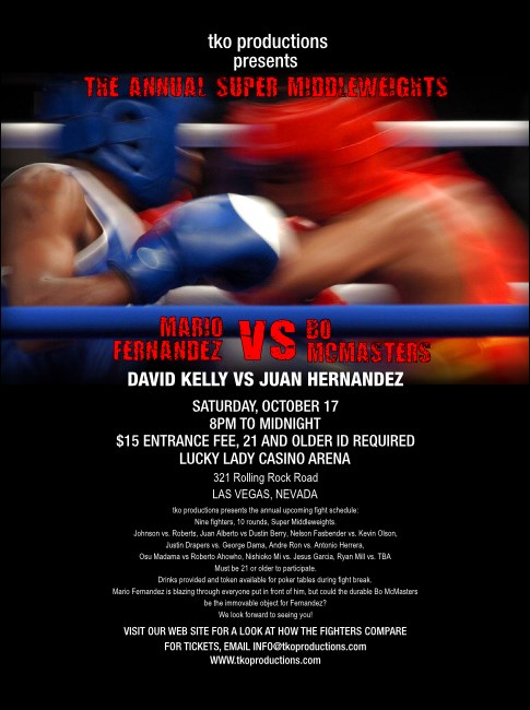 Boxing Flyer Product Front