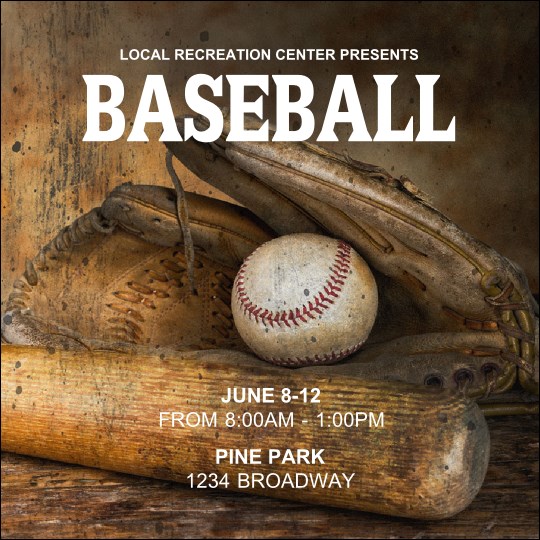 Baseball Camp Instagram Post