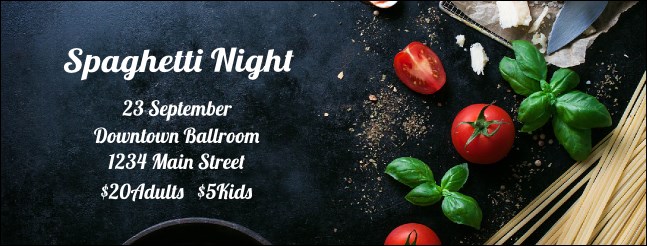 Spaghetti Ingredients Facebook Cover