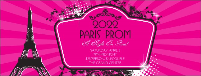 Paris Pink and Black Facebook Cover