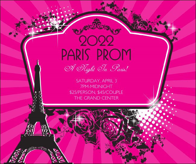 Paris Pink and Black Facebook Post