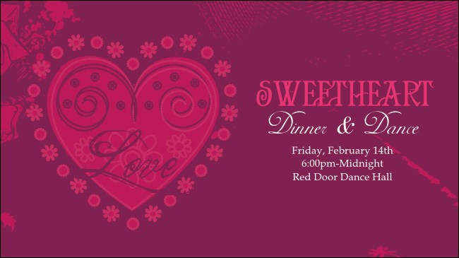 Valentine Heart Facebook Event Cover