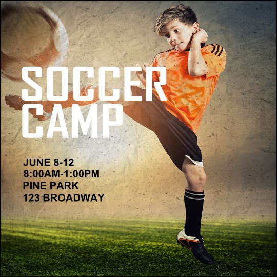 Soccer Camp Instagram Post