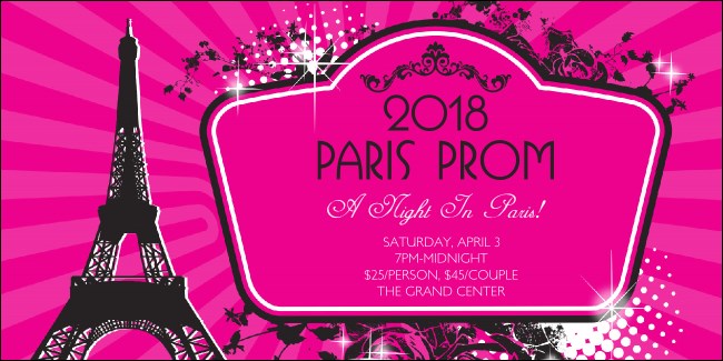 Paris Pink and Black Twitter Post