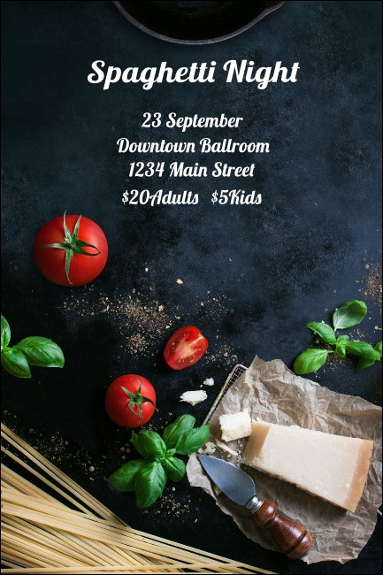 Spaghetti Ingredients Pinterest Post