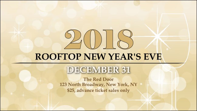 Gold Glitter Facebook Event Cover