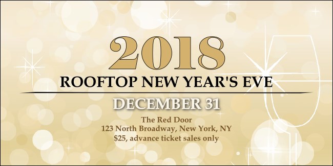 Gold Glitter Twitter Post