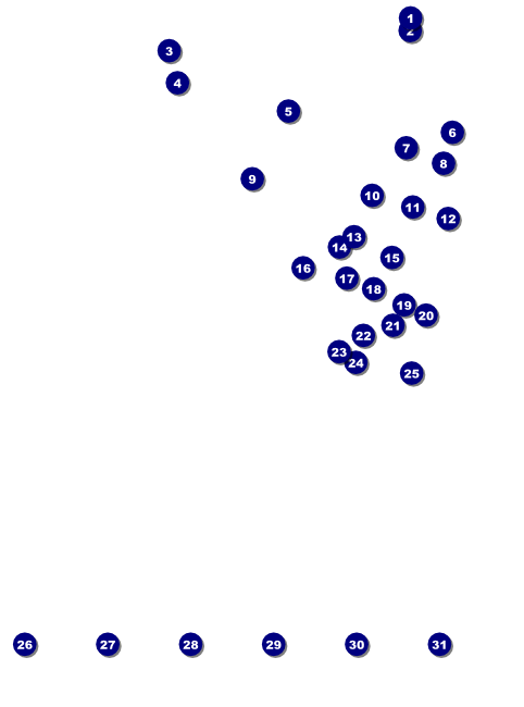 Houston Flyer Front Field Markers