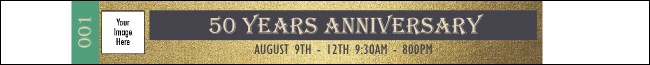 50th Anniversary Premium Synthetic Wristband