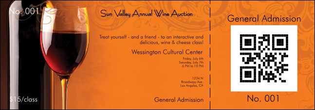 Wine QR Event Ticket