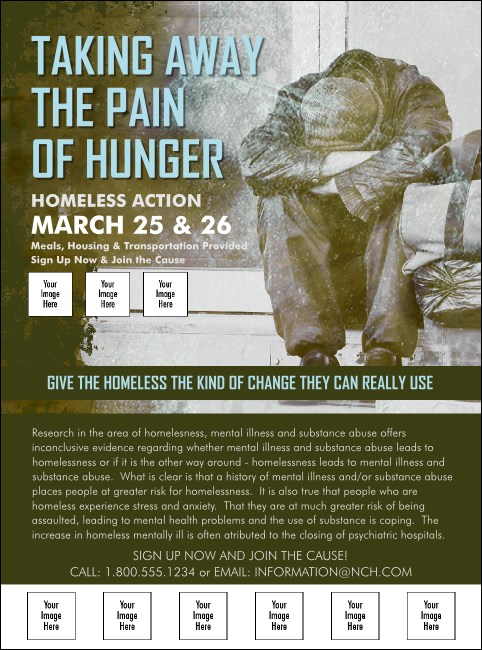 Homeless & Hungry Logo Flyer Product Front