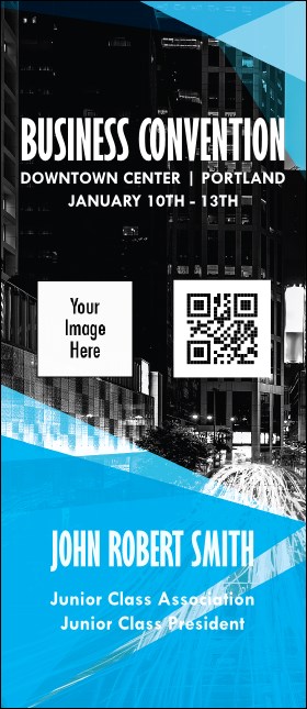 All Purpose Blue Buildings VIP Event Badge Large