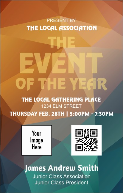 All Purpose Geometric VIP Event Badge Medium Product Front