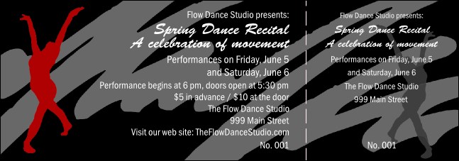 Dance Event Ticket (black)