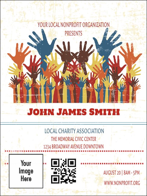 Fundraising Hands Economy Event Badge Economy Event Badge