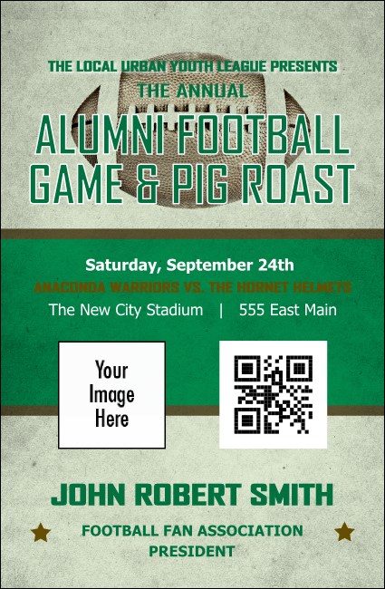 Football Green VIP Event Badge Small