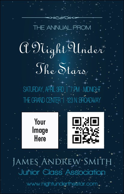 Star Theme VIP Event Badge Medium - Vertical VIP Event Badge Medium