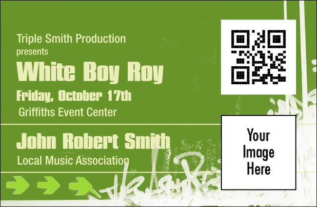 Hip Hop Green VIP Event Badge Small Product Front