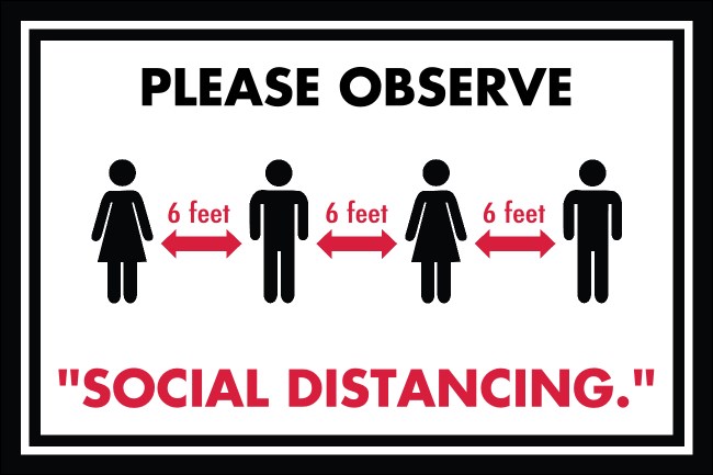 Social distancing Poster Product Front