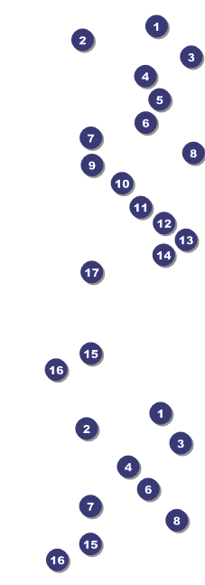Nightclub Blue Event Ticket Front Field Markers