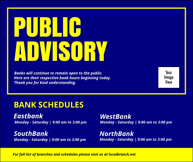 Public Advisory Facebook Post