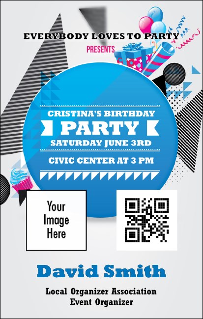 Birthday Geometric VIP Event Badge Medium