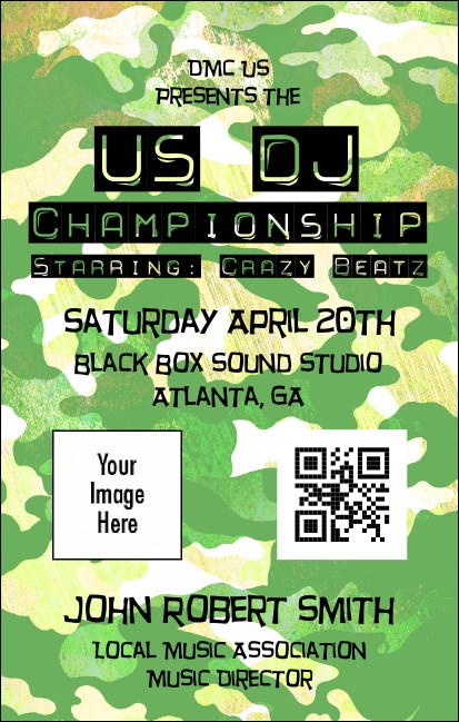 Camouflage VIP Event Badge Medium