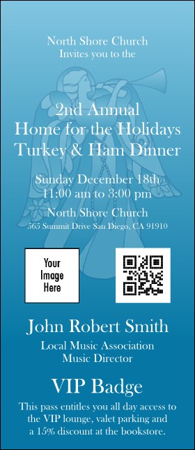 Christmas Angel VIP Event Badge Large Product Front