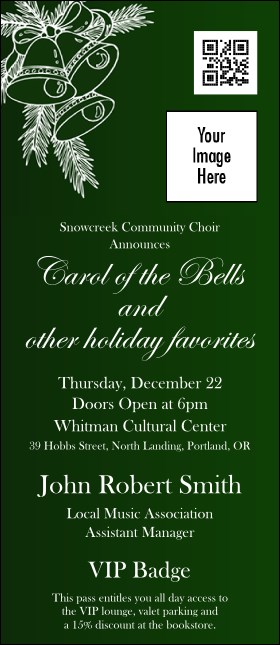 Christmas Bells VIP Event Badge Large