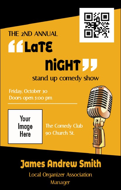 Comedy Retro VIP Event Badge Medium