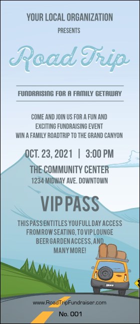Road Trip VIP Pass Product Front