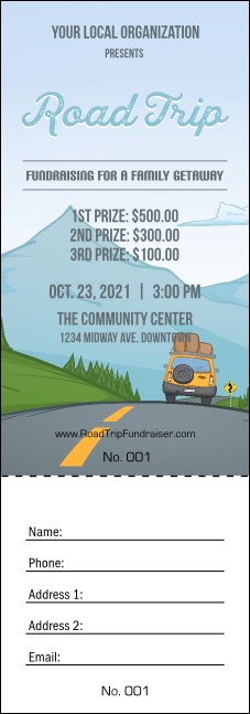 Road Trip Raffle Ticket