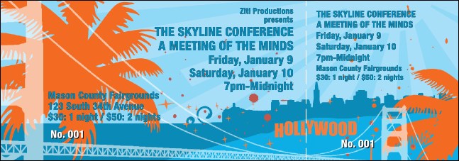 Californa General Admission (Orange and Blue)