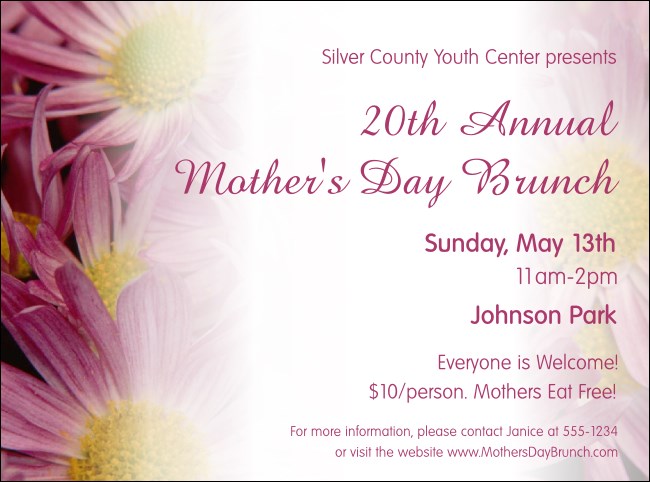 Pink Flowers Flyer Product Front