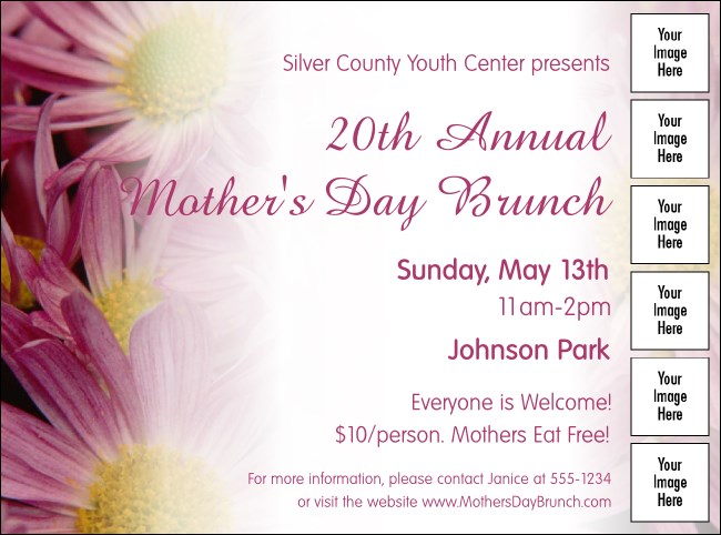 Pink Flowers Image Flyer