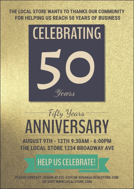 50th Anniversary Postcard Mailer