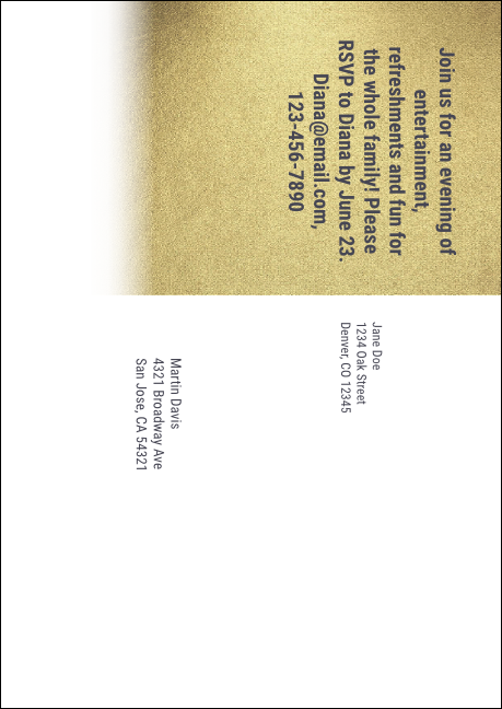 50th Anniversary Postcard Mailer Product Back