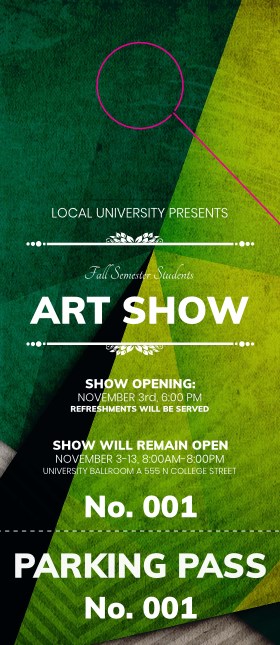 Abstract Hang Tag Product Front